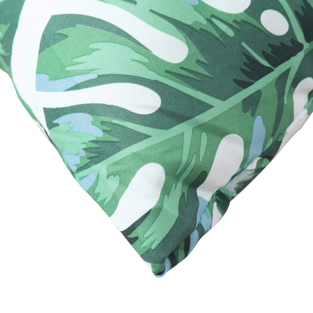 Polštáře na pohovku 4 ks vzor listů 40 x 40 cm textil