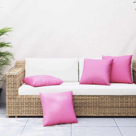 Hází polštáře 4 pcs Růžová 40 x 40 cm textil
