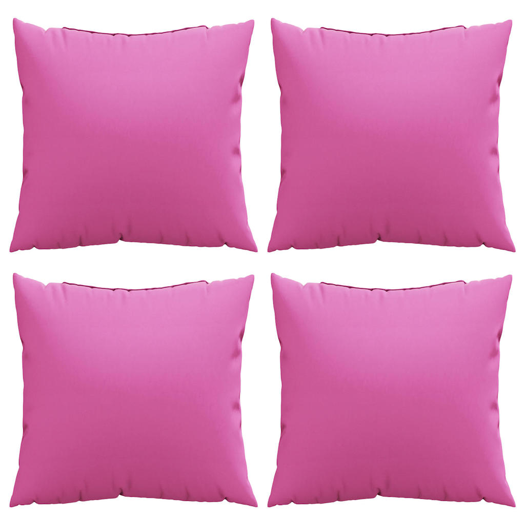 Hází polštáře 4 pcs Růžová 40 x 40 cm textil