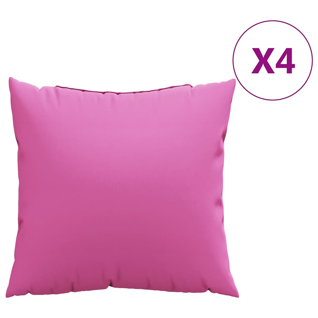 Hází polštáře 4 pcs Růžová 40 x 40 cm textil