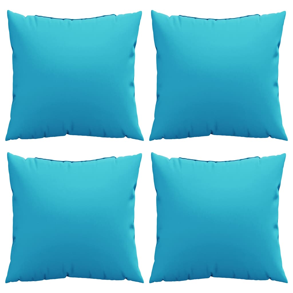Hází polštáře 4 pcs Tyrkysová 40 x 40 cm textil