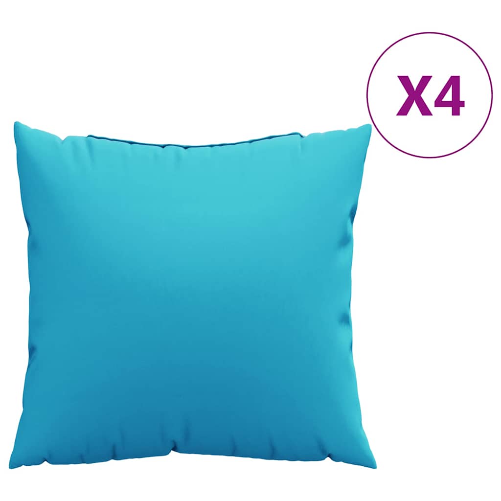 Hází polštáře 4 pcs Tyrkysová 40 x 40 cm textil