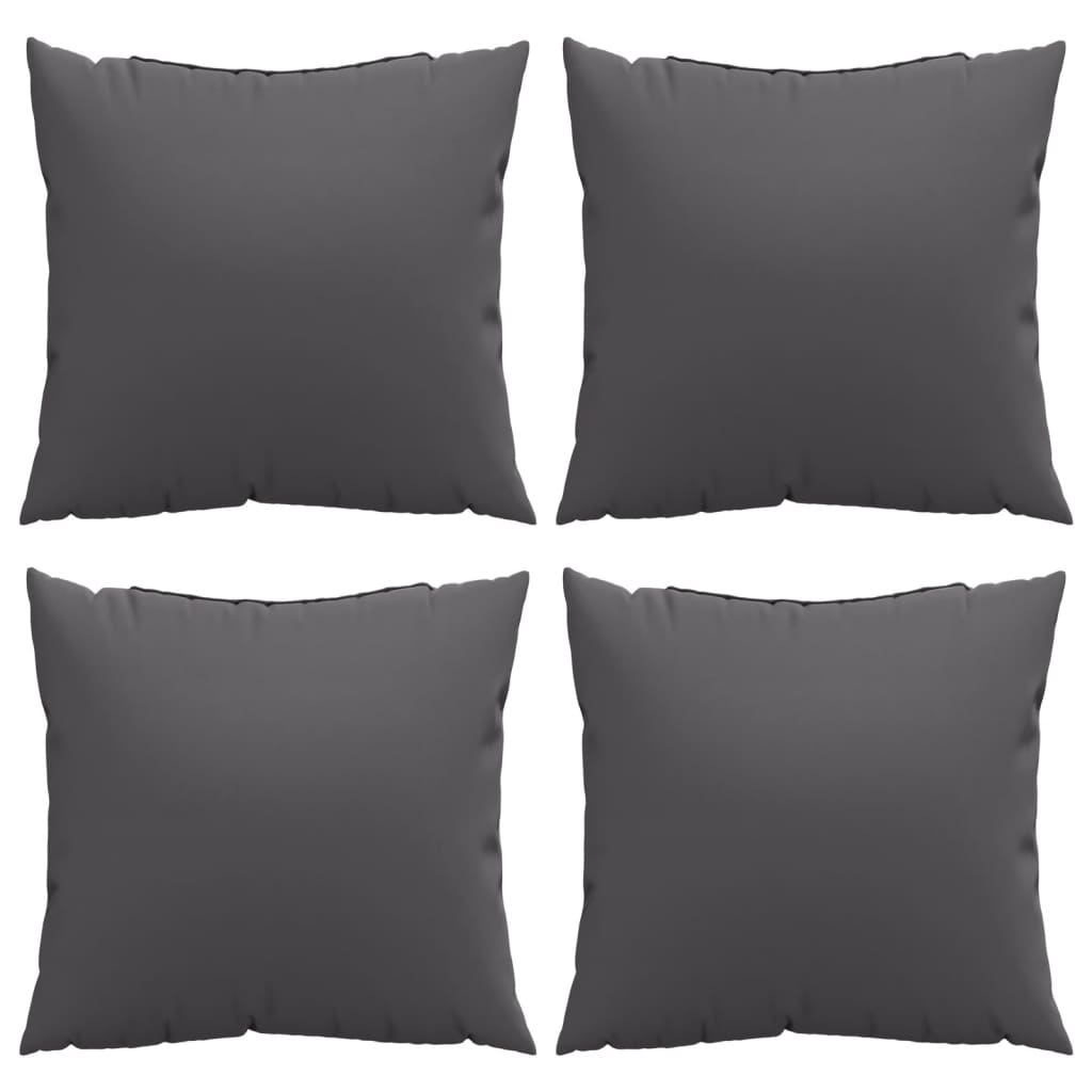 Polštáře na pohovku 4 ks antracitové 50 x 50 cm textil