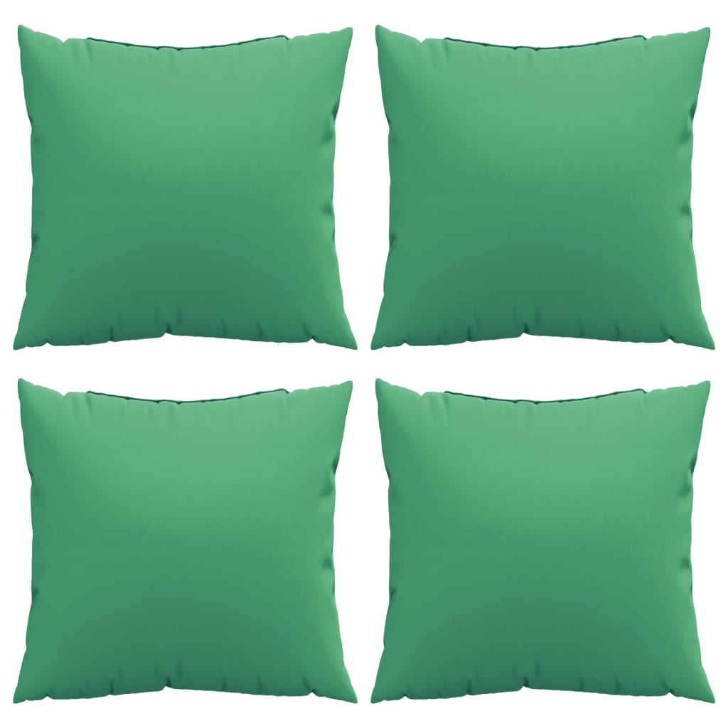 Polštáře na pohovku 4 ks zelená 50 x 50 cm textil