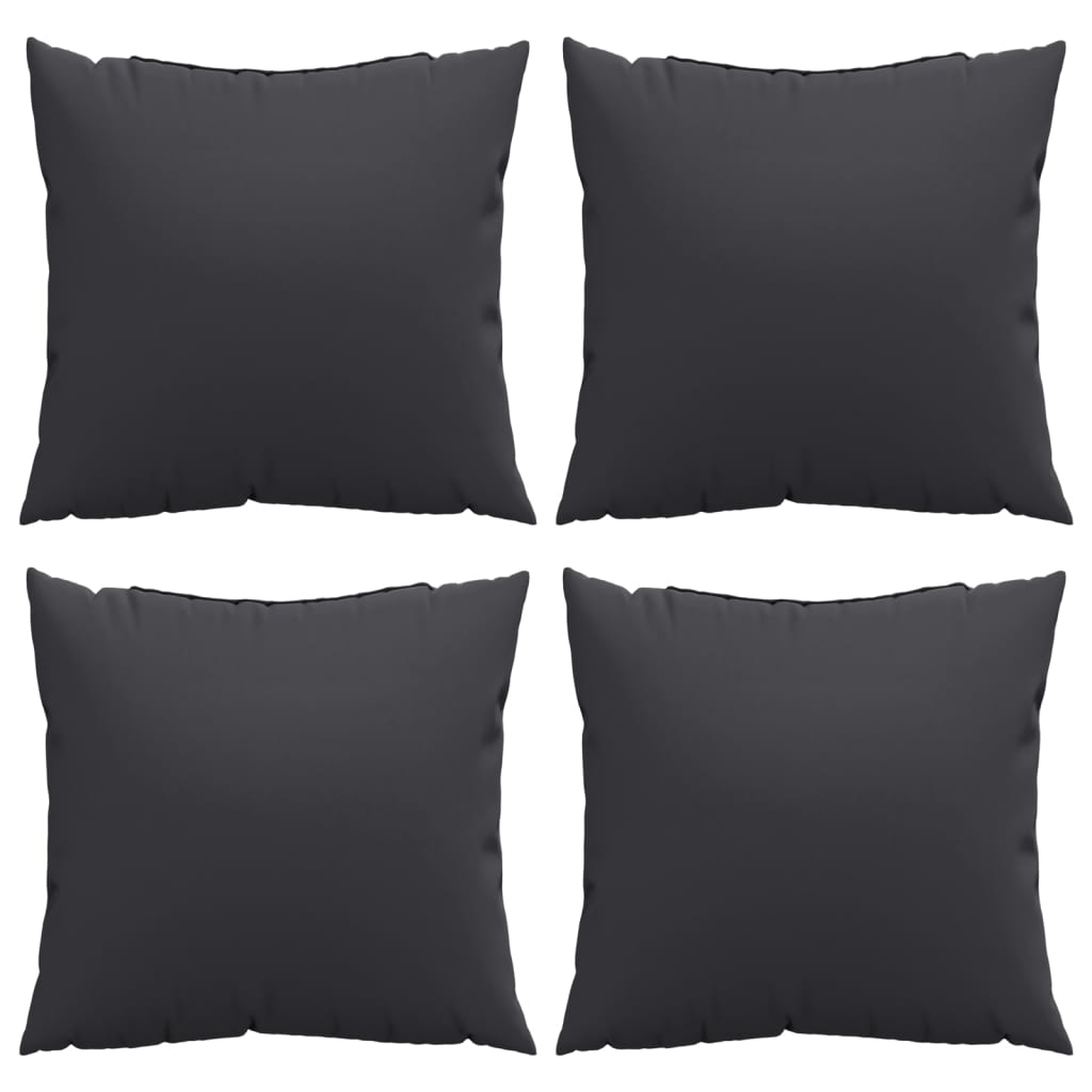 Polštáře na pohovku 4 ks černé 50 x 50 cm textil