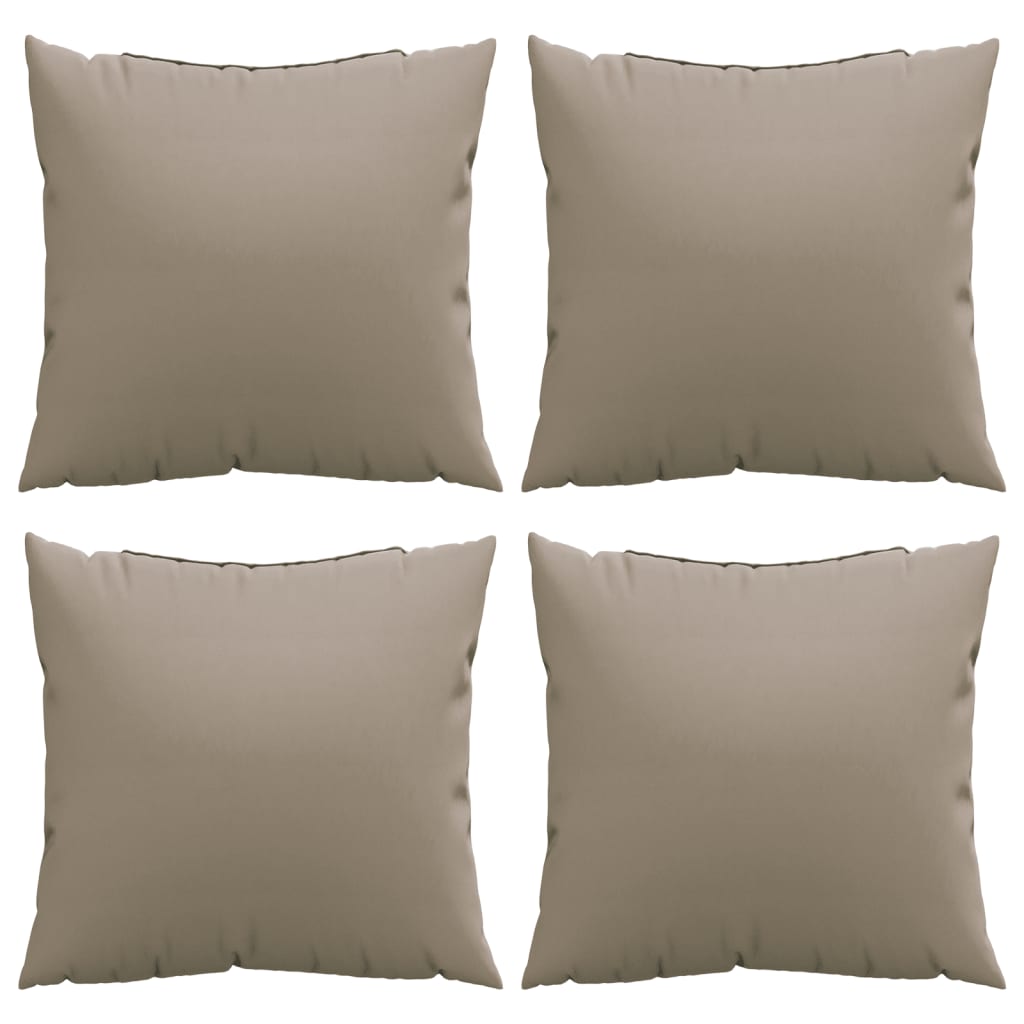 Polštáře na pohovku 4 ks taupe 50 x 50 cm textil