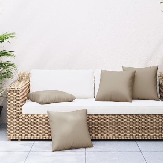Polštáře na pohovku 4 ks taupe 50 x 50 cm textil