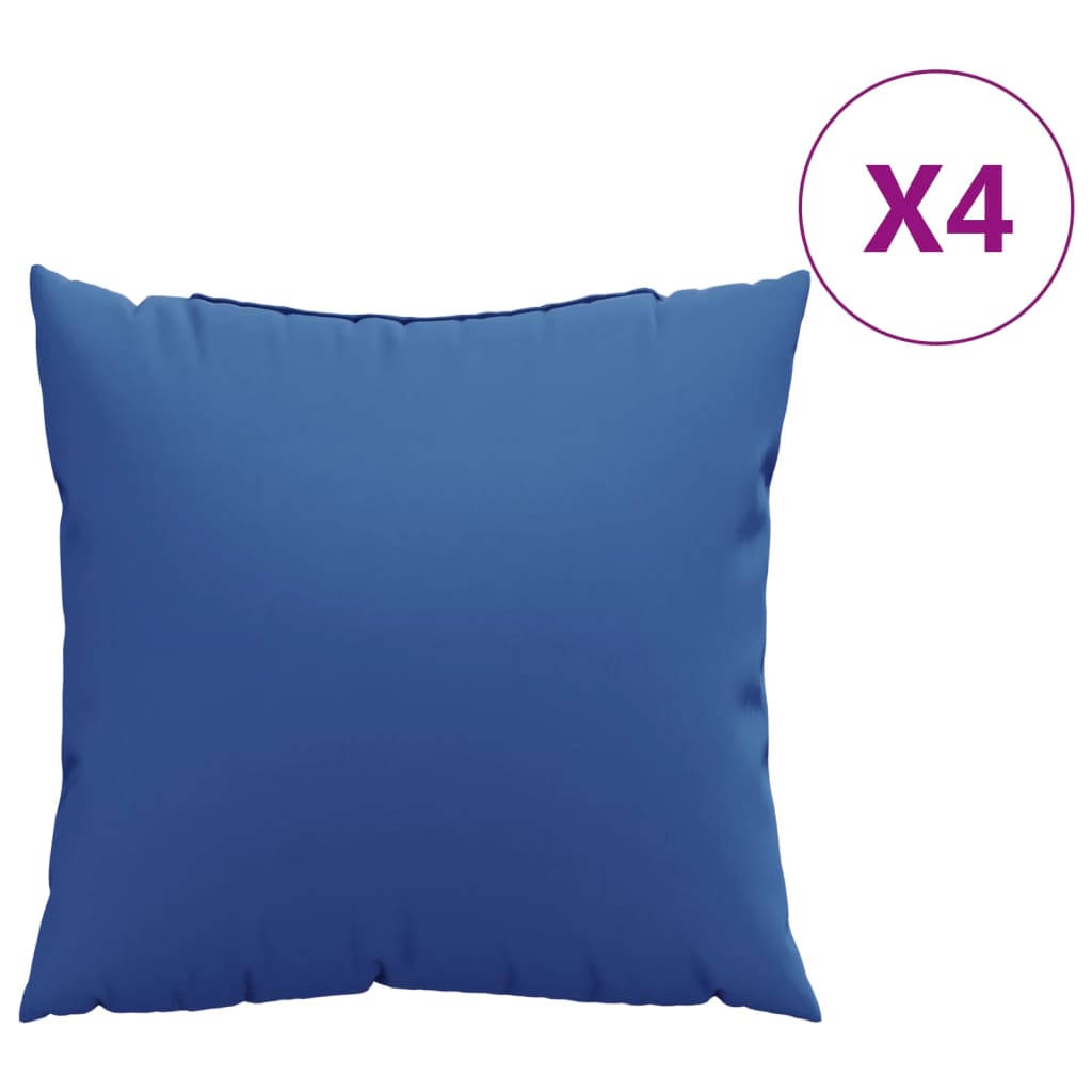 Polštáře na pohovku 4 ks královsky modré 50 x 50 cm textil