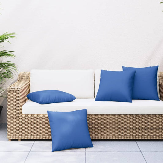 Polštáře na pohovku 4 ks královsky modré 50 x 50 cm textil