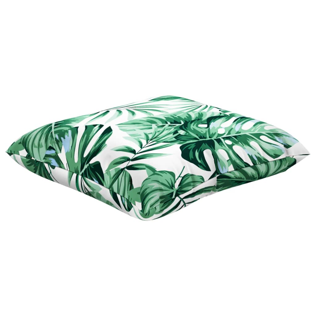 Polštáře na pohovku 4 ks vzor listů 50 x 50 cm textil