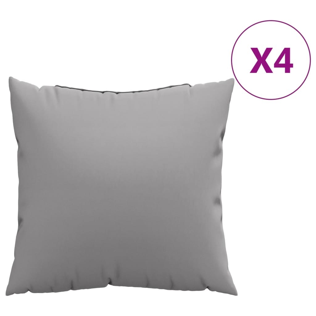 Polštáře na pohovku 4 ks šedé 60 x 60 cm textil
