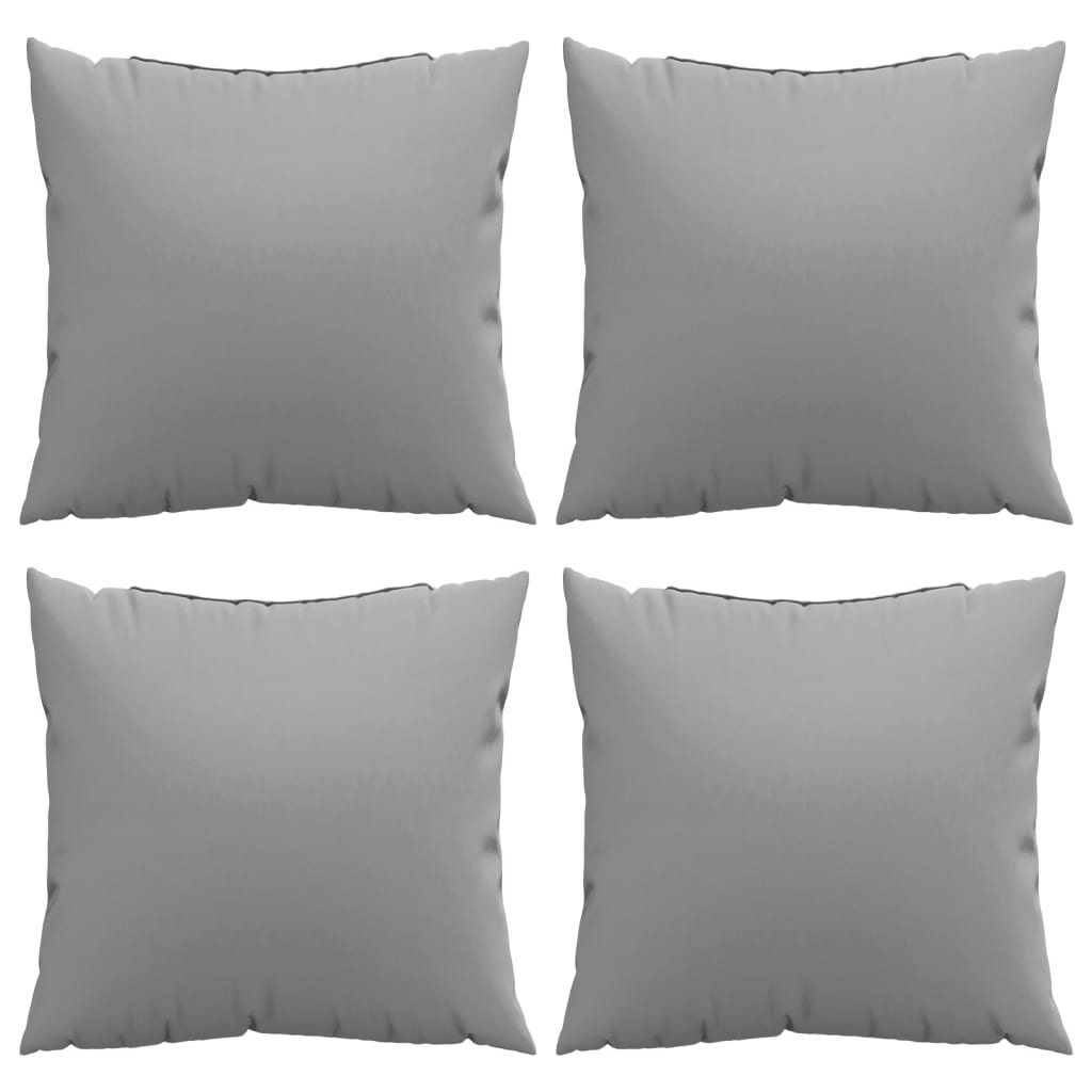 Polštáře na pohovku 4 ks šedé 60 x 60 cm textil