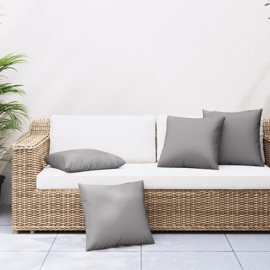 Polštáře na pohovku 4 ks šedé 60 x 60 cm textil