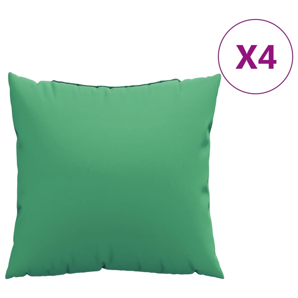 Polštáře na pohovku 4 ks zelené 60 x 60 cm textil