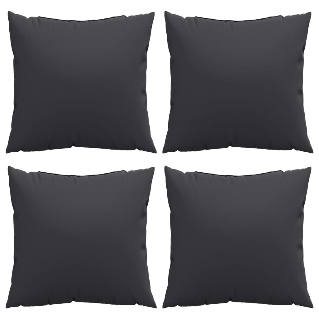 Polštáře na pohovku 4 ks černé 60 x 60 cm textil