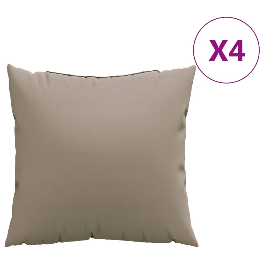 Polštáře na pohovku 4 ks taupe 60 x 60 cm textil