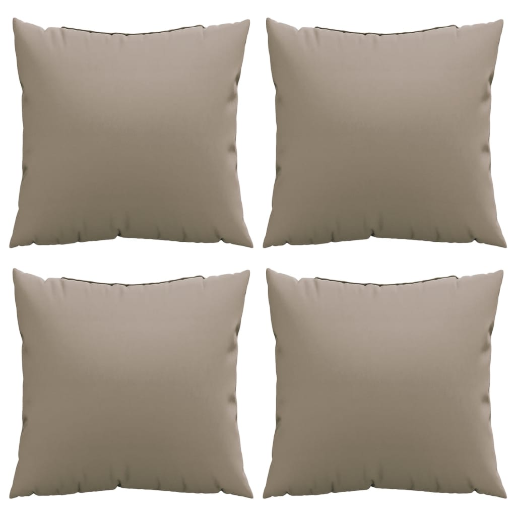 Polštáře na pohovku 4 ks taupe 60 x 60 cm textil