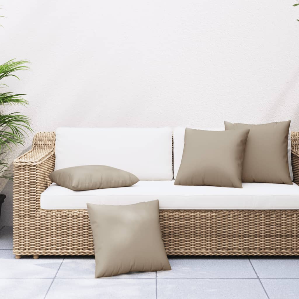 Polštáře na pohovku 4 ks taupe 60 x 60 cm textil