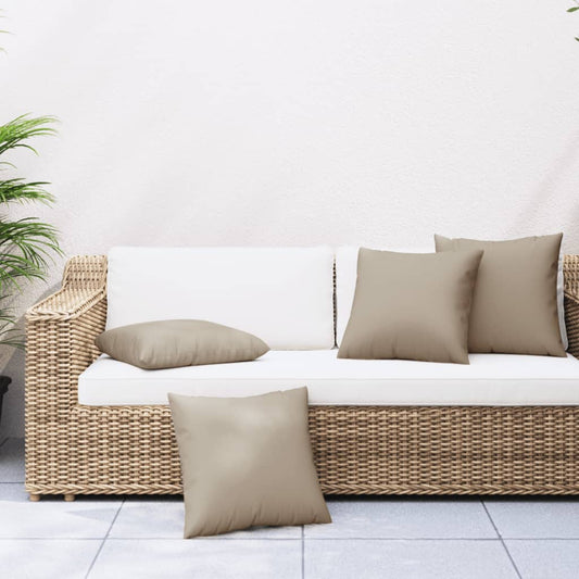 Polštáře na pohovku 4 ks taupe 60 x 60 cm textil