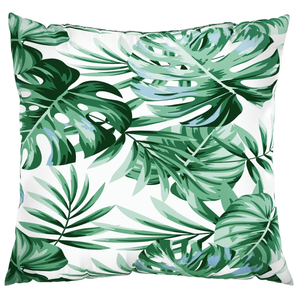 Polštáře na pohovku 4 ks vzor listů 60 x 60 cm textil