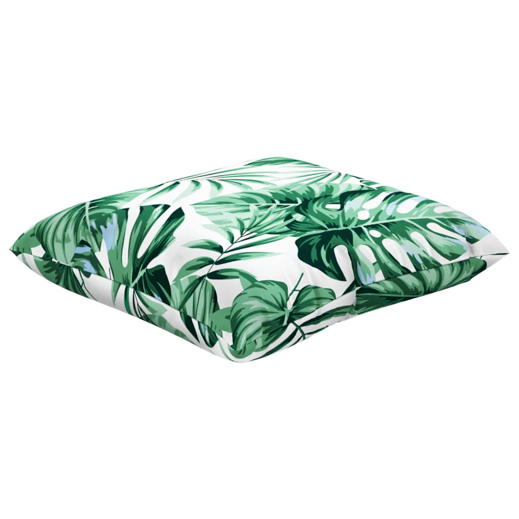 Polštáře na pohovku 4 ks vzor listů 60 x 60 cm textil