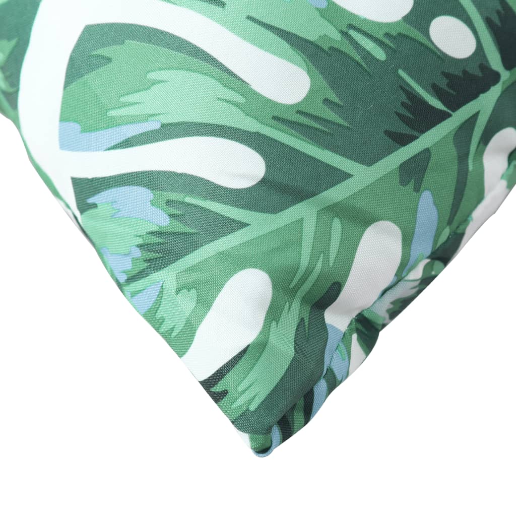 Polštáře na pohovku 4 ks vzor listů 60 x 60 cm textil
