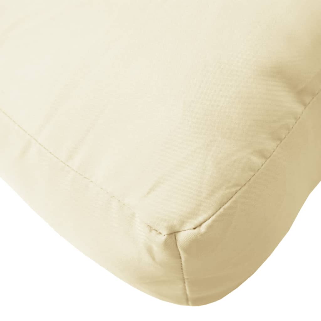Poduška na palety krémová 50 x 50 x 12 cm textil