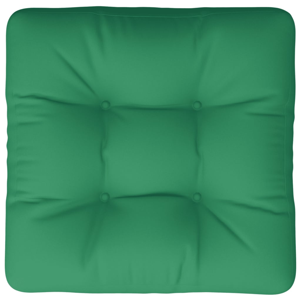 Poduška na palety zelená 60 x 60 x 12 cm textil