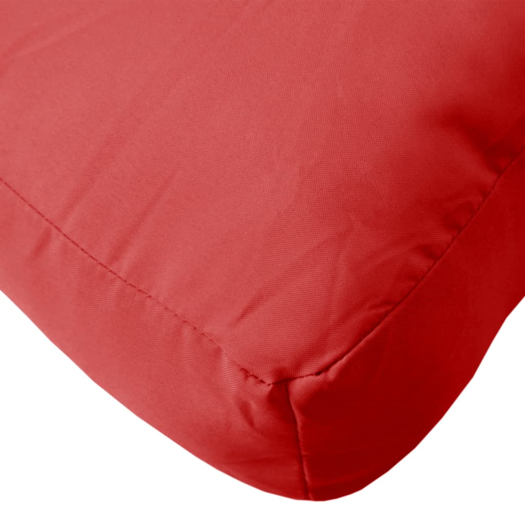Poduška na palety červená 60 x 60 x 12 cm textil