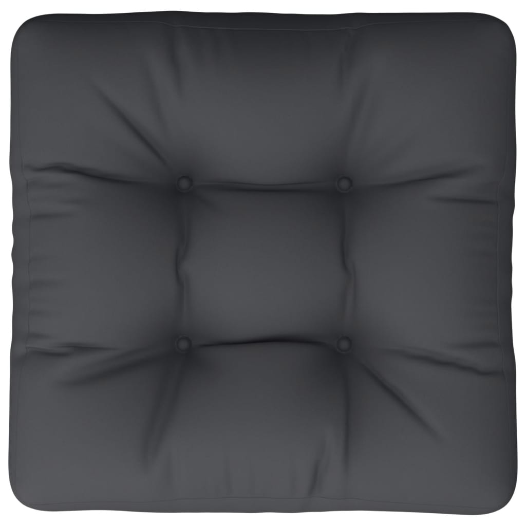 Poduška na palety černá 60 x 60 x 12 cm textil