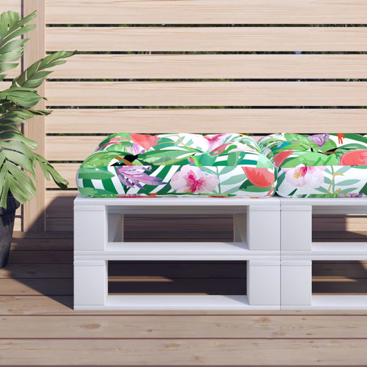 Poduška na palety vícebarevná 60 x 60 x 12 cm textil