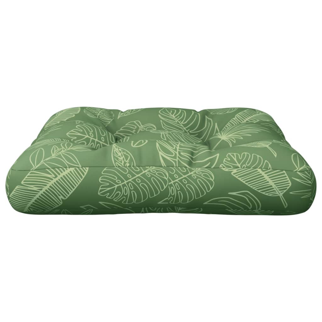 Poduška na palety vzor listů 60 x 60 x 12 cm textil