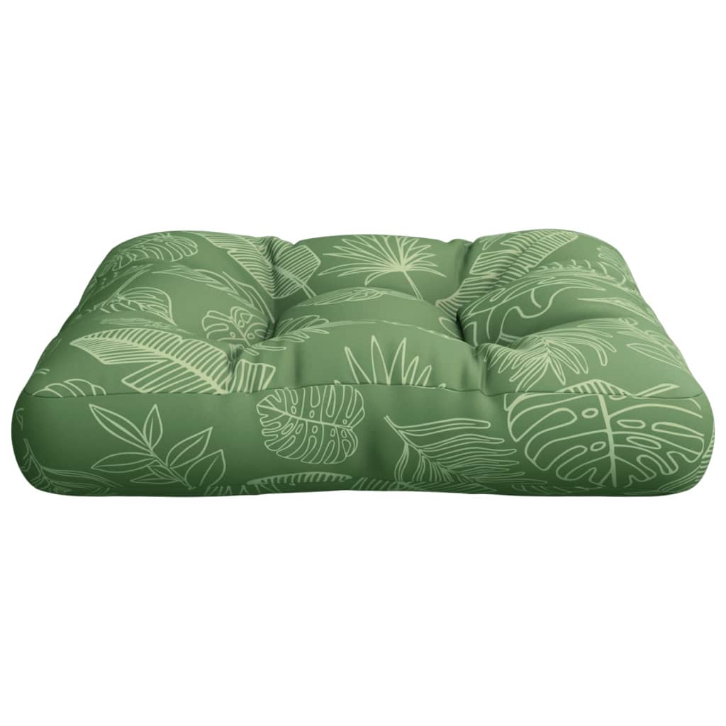 Poduška na palety vzor listů 60 x 60 x 12 cm textil