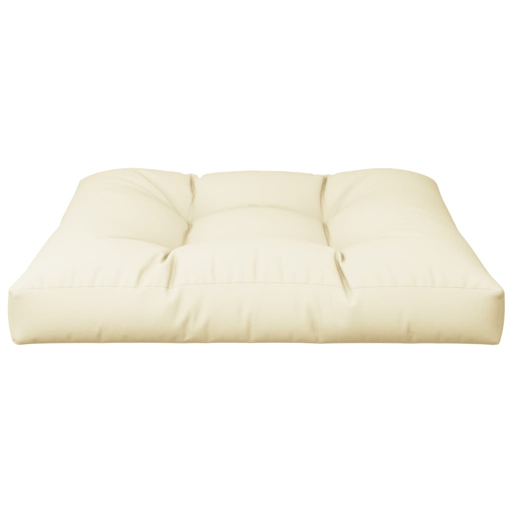 Poduška na palety krémová 70 x 70 x 12 cm textil