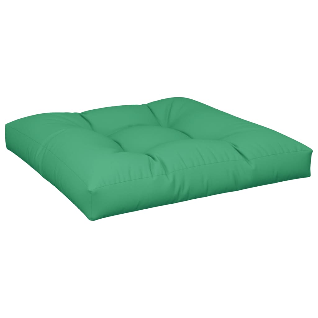 Poduška na palety zelená 70 x 70 x 12 cm textil
