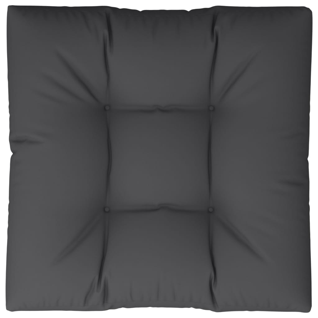 Poduška na palety černá 70 x 70 x 12 cm textil