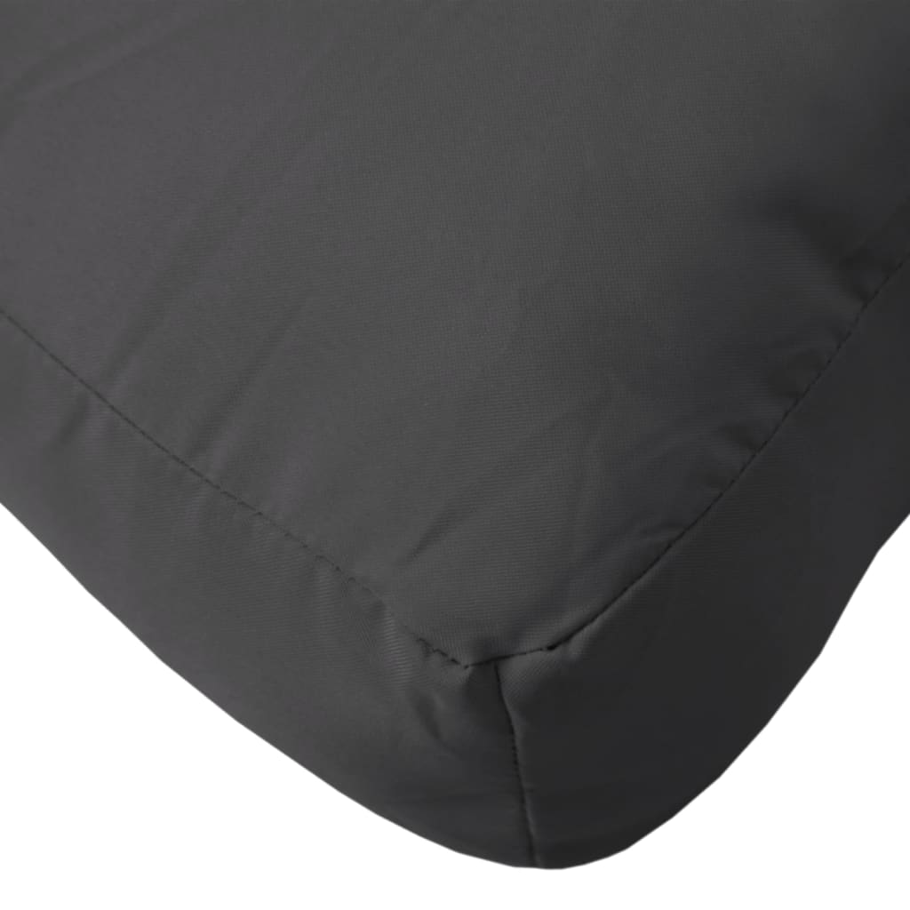 Poduška na palety černá 70 x 70 x 12 cm textil