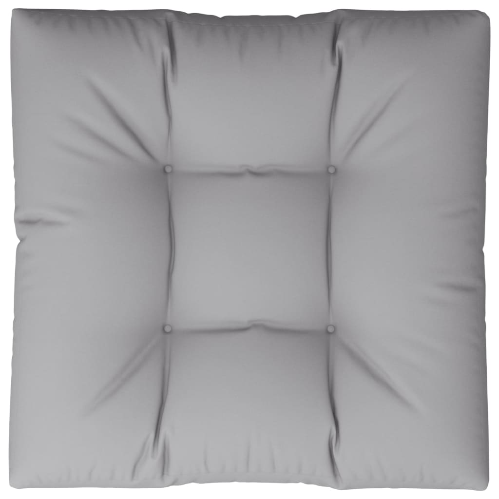 Poduška na palety šedá 80 x 80 x 12 cm textil