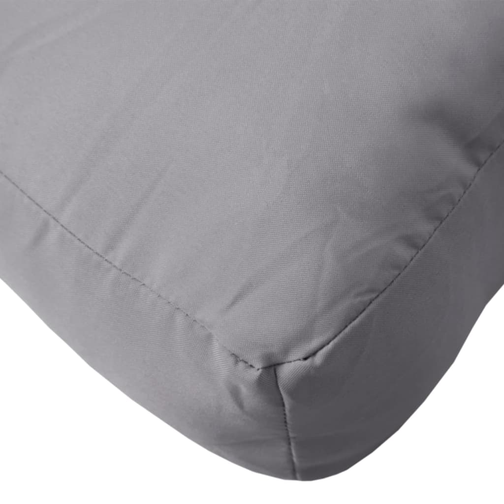 Poduška na palety šedá 80 x 80 x 12 cm textil