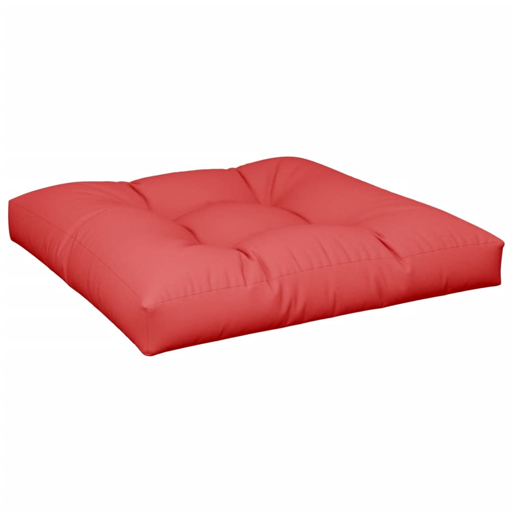 Poduška na palety červená 80 x 80 x 12 cm textil