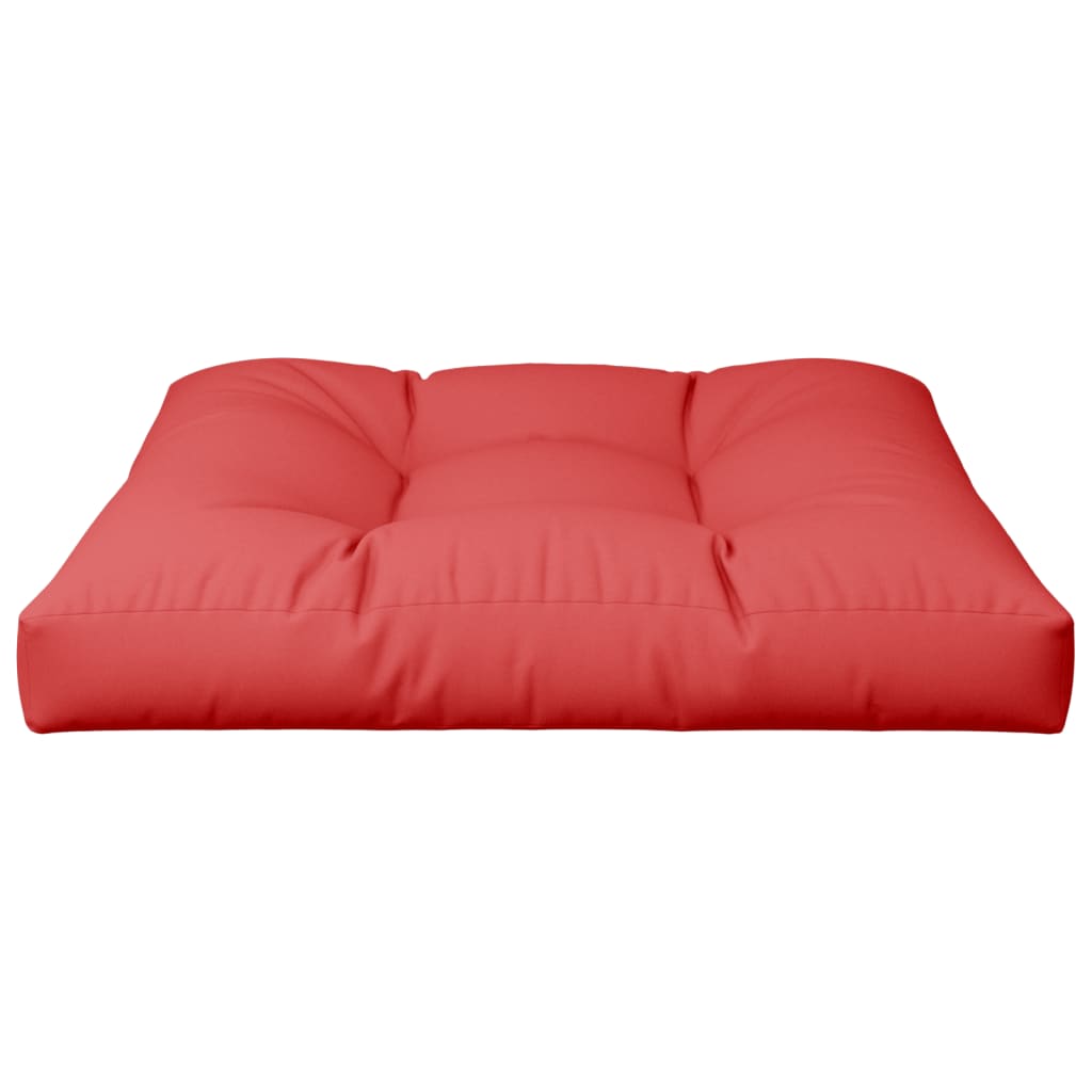 Poduška na palety červená 80 x 80 x 12 cm textil