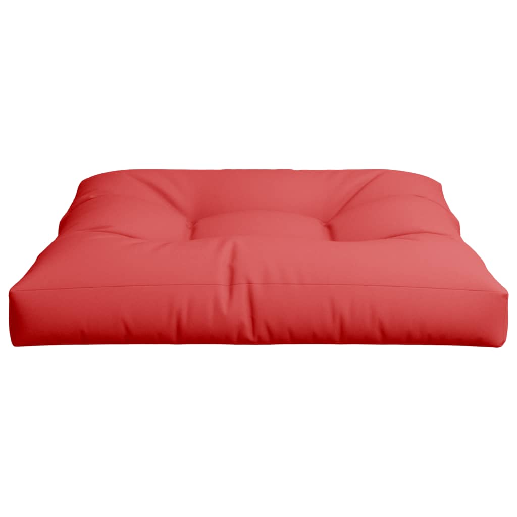 Poduška na palety červená 80 x 80 x 12 cm textil