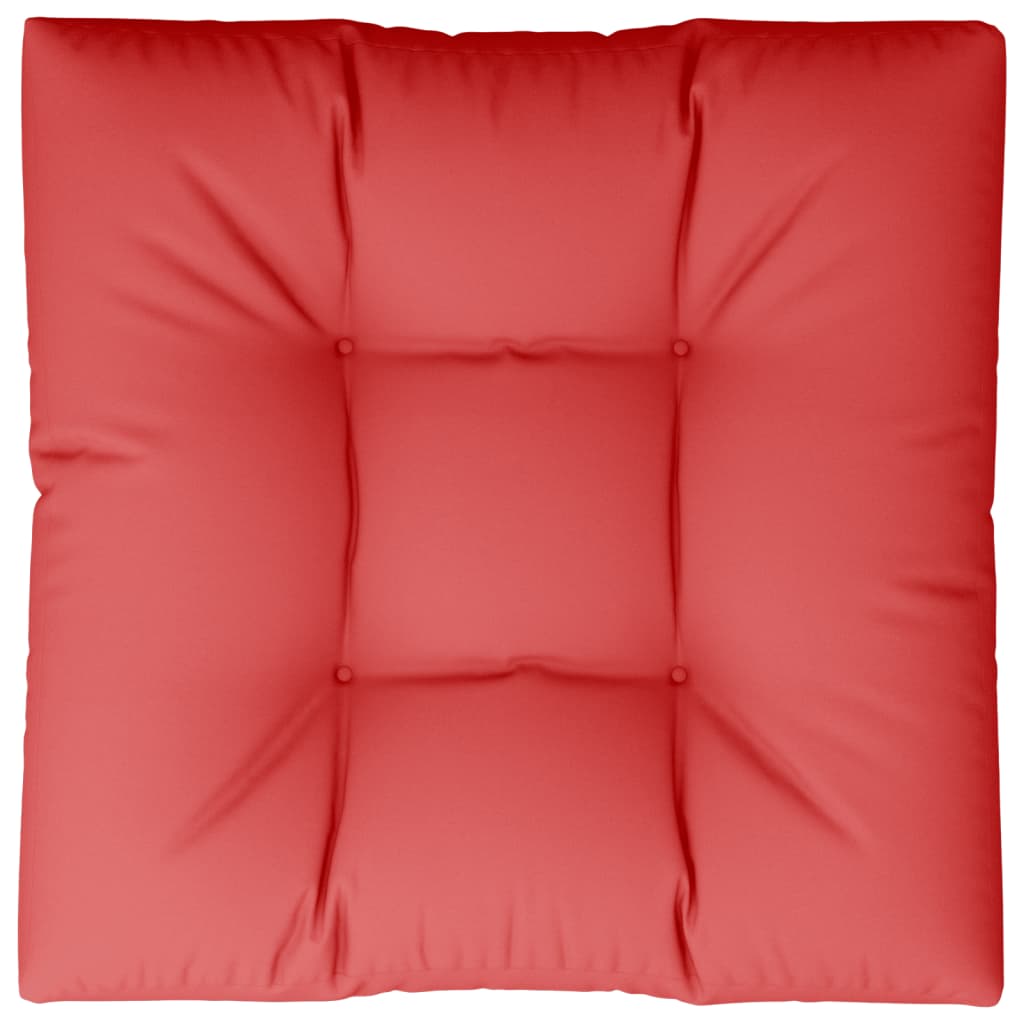 Poduška na palety červená 80 x 80 x 12 cm textil