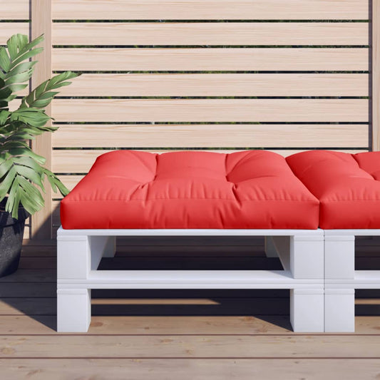 Poduška na palety červená 80 x 80 x 12 cm textil