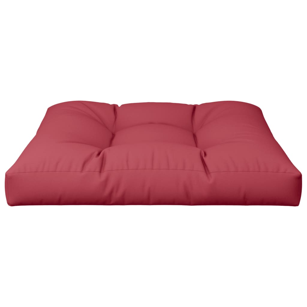 Poduška na palety vínová 80 x 80 x 12 cm textil