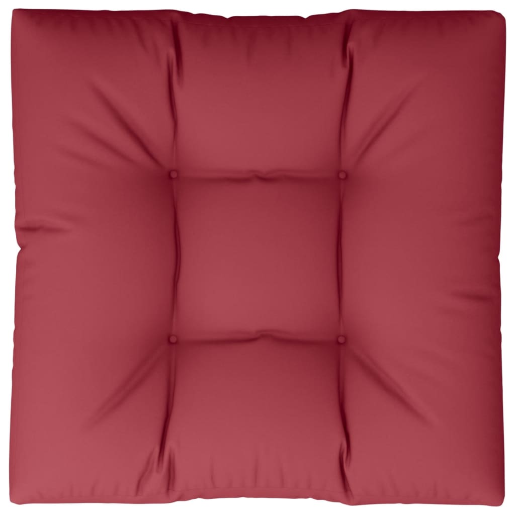 Poduška na palety vínová 80 x 80 x 12 cm textil