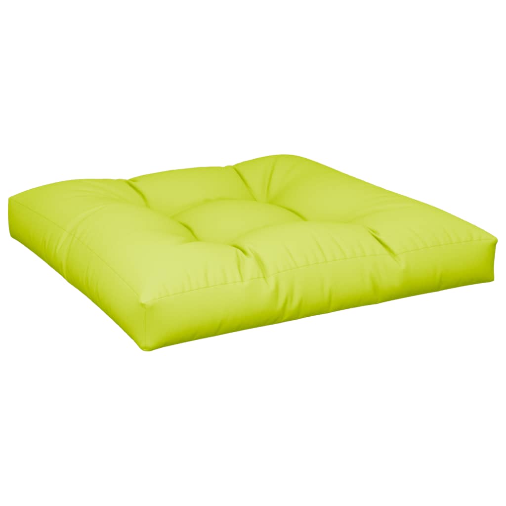 Poduška na palety jasně zelená 80 x 80 x 12 cm textil