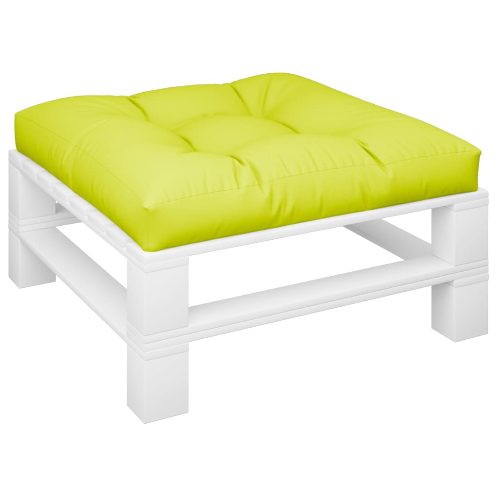 Poduška na palety jasně zelená 80 x 80 x 12 cm textil