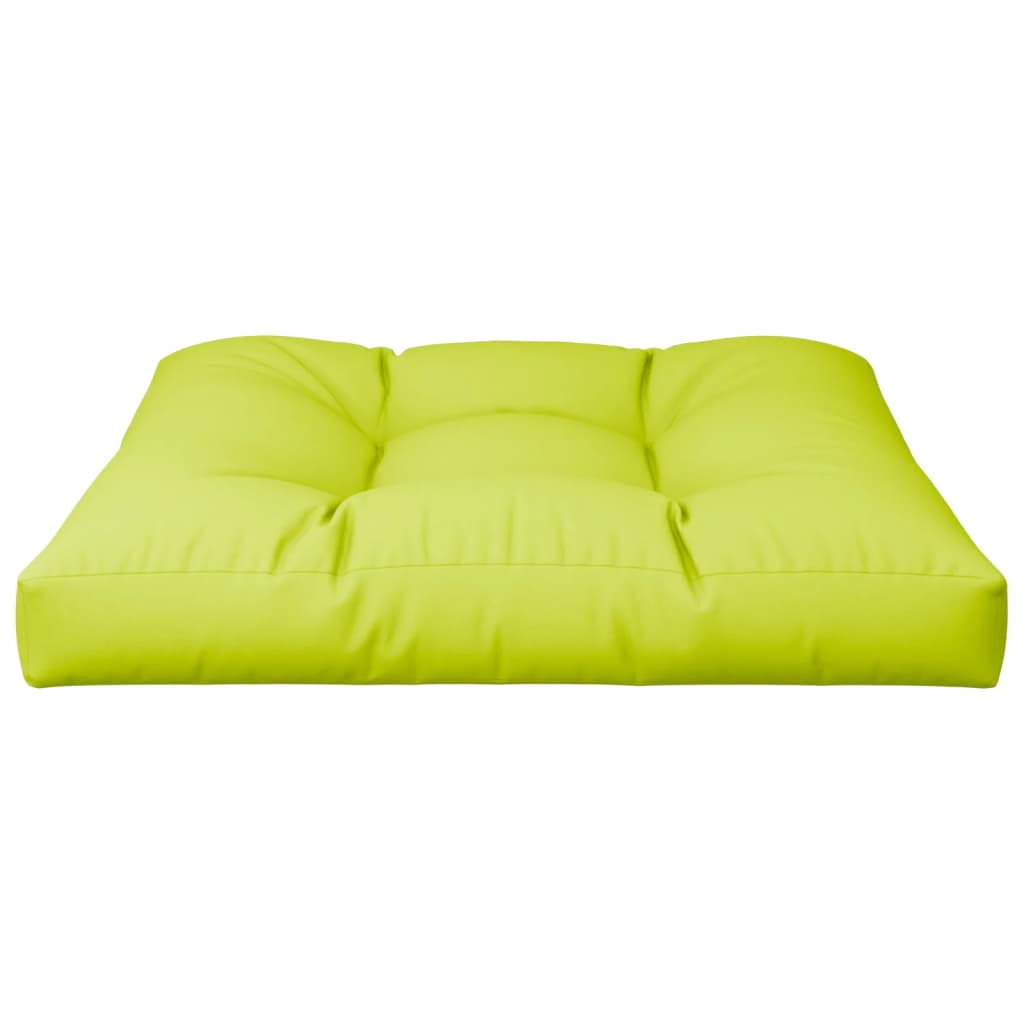 Poduška na palety jasně zelená 80 x 80 x 12 cm textil