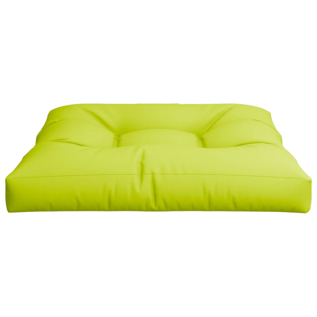 Poduška na palety jasně zelená 80 x 80 x 12 cm textil